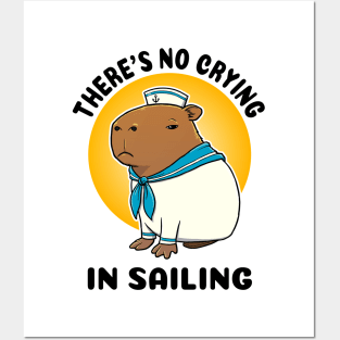 There's no crying in sailing Capybara Sailor Posters and Art